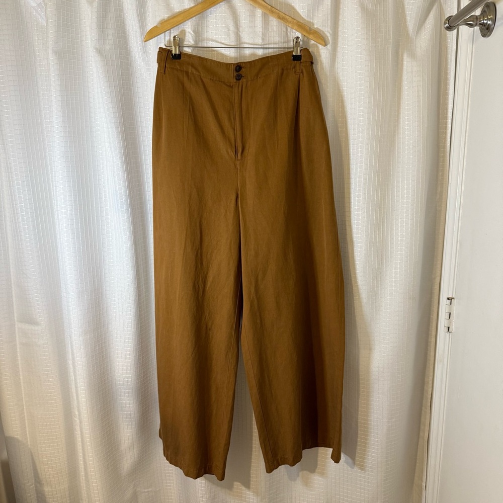 Madewell Brown Wide-Leg Trousers